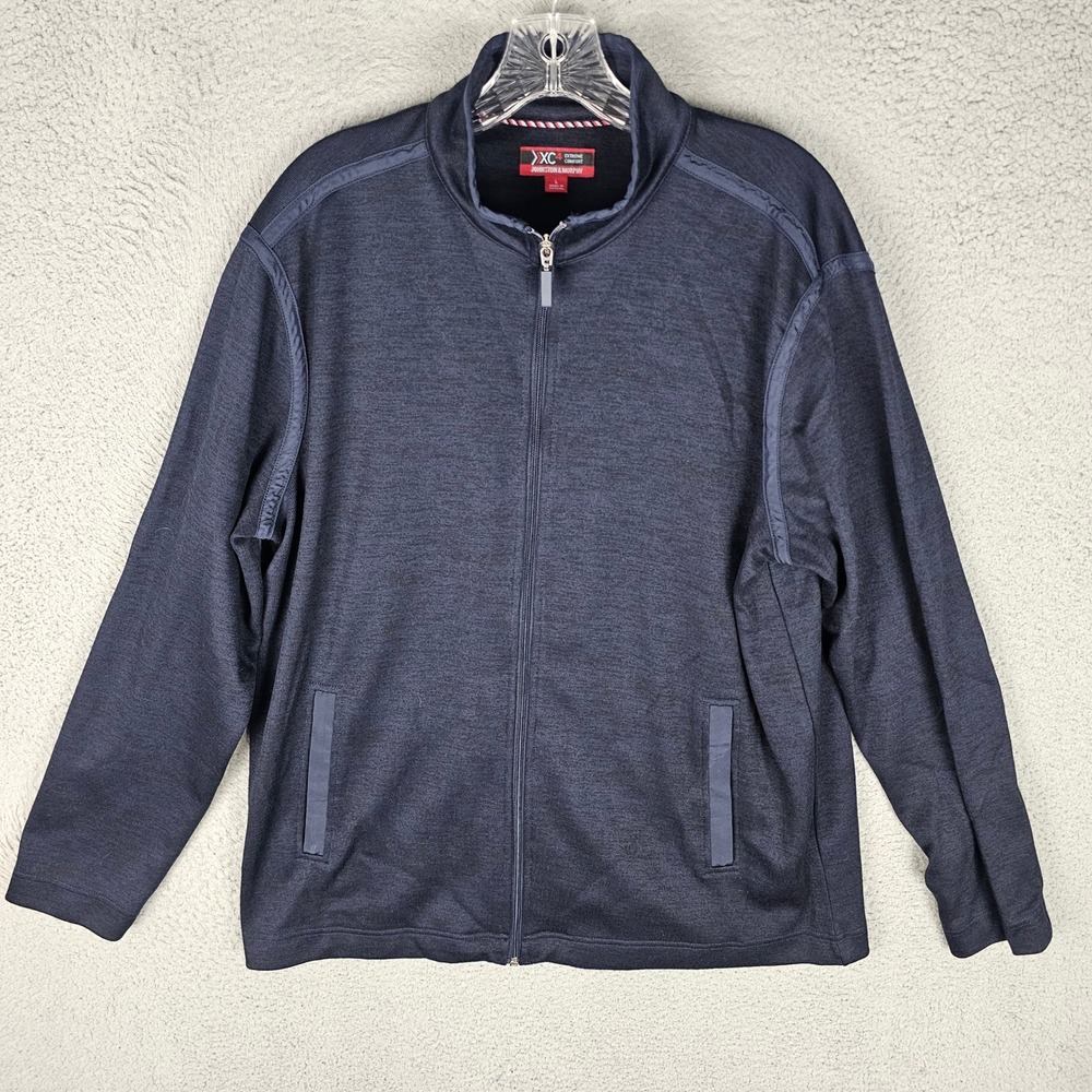 Johnston & Murphy Jacket Mens L Blue XC4 Extreme Comfort Full Zip Performance